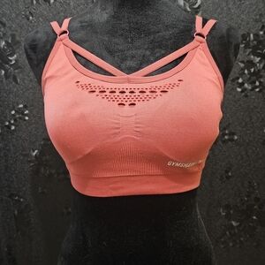 Gymshark Coral Sports Bra with Cutout Design